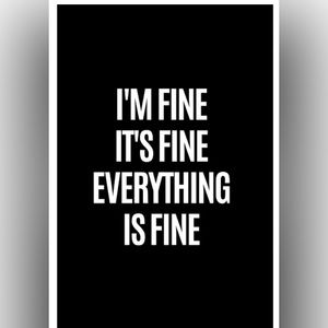 ITS FINE, IM FINE, EVERYTHINGS FINE NOTEBOOK